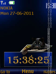 Panther on the clock By ROMB39 tema screenshot