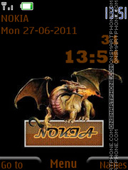 Dragon With Nokia By ROMB39 tema screenshot