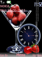 Strawberry In Glass tema screenshot