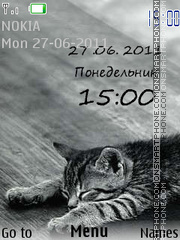 Скриншот темы Sleeping Cat