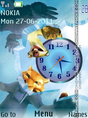 Ice Age Clock tema screenshot