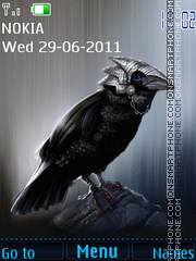 Black raven es el tema de pantalla