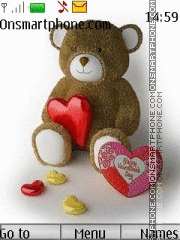 Скриншот темы Teddy Bear Love 01