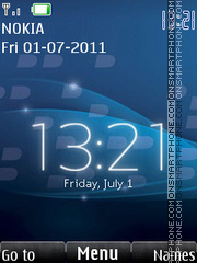 Real Blackberry Clock es el tema de pantalla