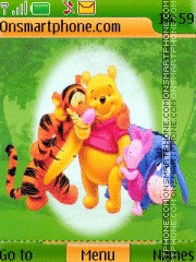 Скриншот темы Pooh with Friends