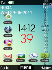 Android Touch Clock tema screenshot