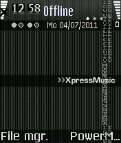 Xpress music es el tema de pantalla