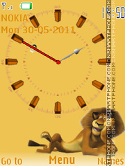Скриншот темы Lion Clock 02