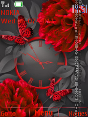 Red flowers tema screenshot