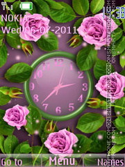 Flower clock es el tema de pantalla