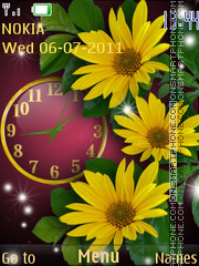 Bright Yellow flowers tema screenshot