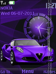 Скриншот темы Violet car