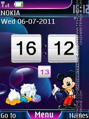 Cartoon Clock Animated theme screenshot