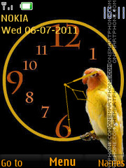 Parrot Clock 01 theme screenshot