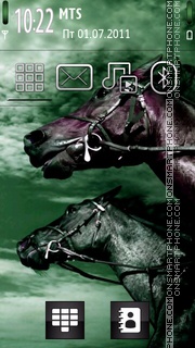 Green Horses tema screenshot