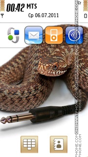 Скриншот темы Funny Snake