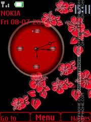 Flower clock tema screenshot