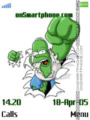 Hulk Homer tema screenshot