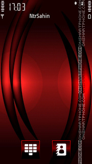 Red Black Waves theme screenshot
