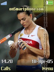 Скриншот темы Yelena Isinbayeva 3