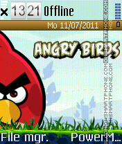 Скриншот темы Angry birds