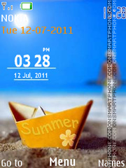 Summer Clock 01 tema screenshot