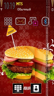 Red Burger tema screenshot