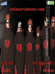 Скриншот темы Pain akatsuki