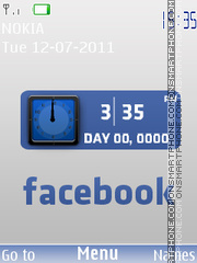 Dual Facebook Clock theme screenshot