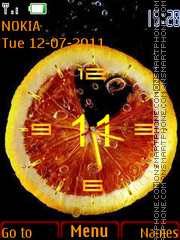 Fruit Clock theme screenshot