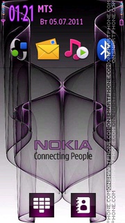 Nokia Purple Logo tema screenshot