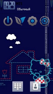 Blue Hello Kitty es el tema de pantalla