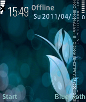 Blue flower theme screenshot