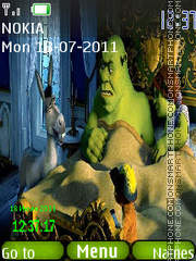 Скриншот темы Shrek clock