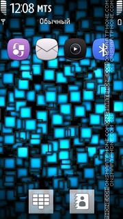 Neon Cubes tema screenshot