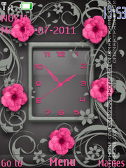 The grey clock theme screenshot