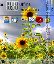 Sunflower 10 es el tema de pantalla