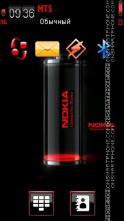 Nokia Battery 01 es el tema de pantalla