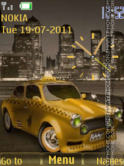 Taxi and Clock tema screenshot