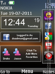 Stylish Nokia Clock 01 tema screenshot