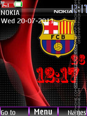 Clock Barcelona with skin for reproductor tema screenshot