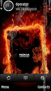 Nokia fire tema screenshot
