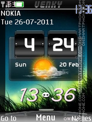 New Htc Clock tema screenshot