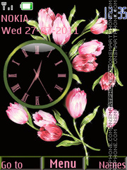 Flower clock tema screenshot