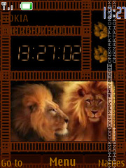 Скриншот темы Lion Clock 03