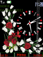 Flower clock tema screenshot