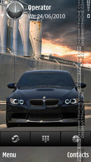 Bmw m3 black es el tema de pantalla