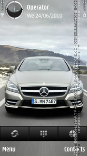Mercedes benz silver es el tema de pantalla