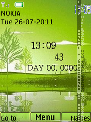 Nature Clock 08 tema screenshot