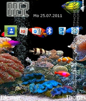 Скриншот темы Animated Aquarium 03